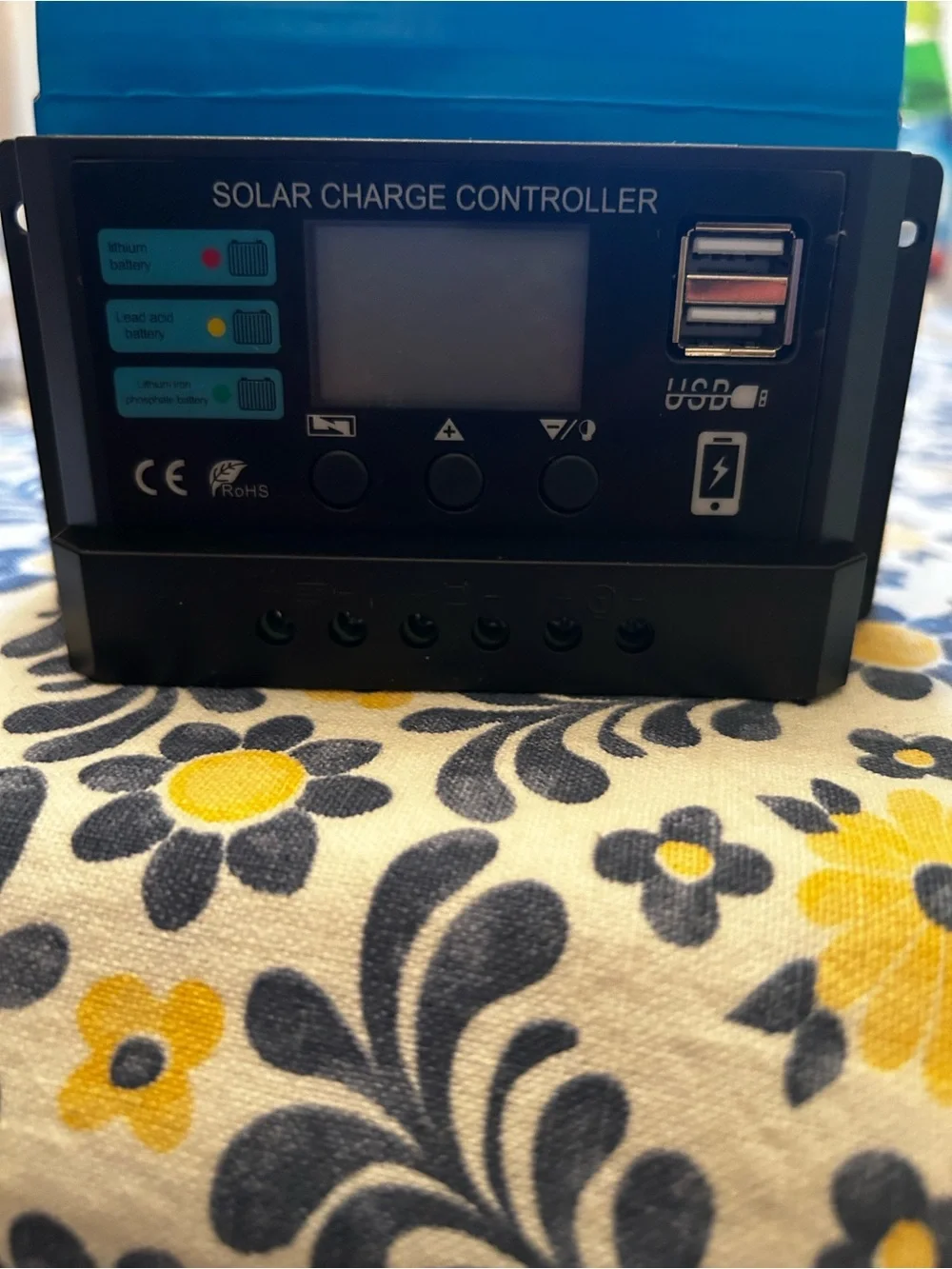 20A Solar Charge Controller 12V/24V PWM LCD Dual USB Lithium LiFePO4